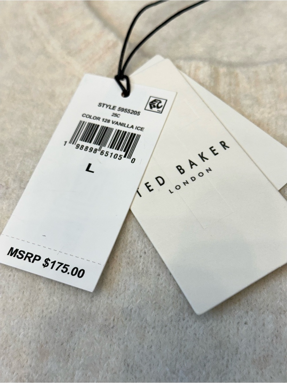 Ted Baker London Floral Sweater NWT Vanilla Ice Alpaca Blend Large MSRP $175 - Picture 5 of 13
